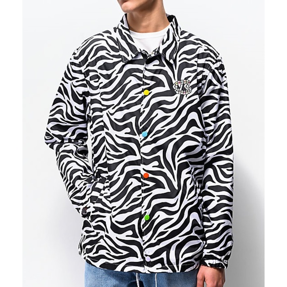 Salem 7 Zebra Coaches Jacket NWT - Picture 1 of 8